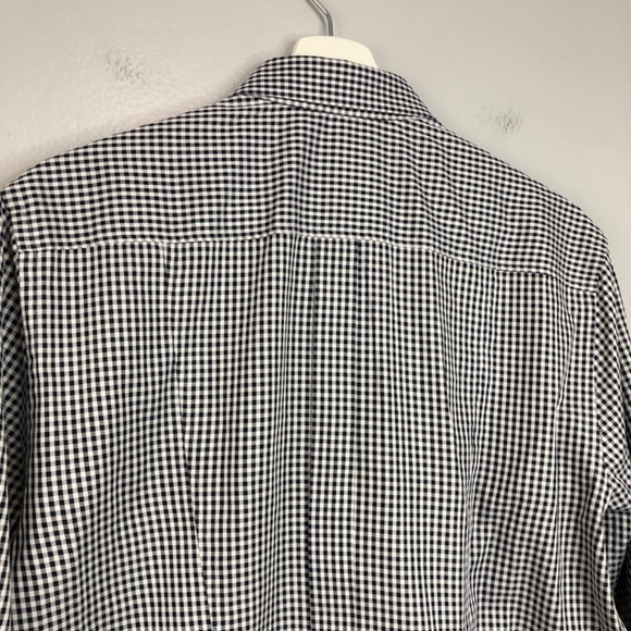 Les Hommes Long Sleeve Gingham Button Front Shirt 50 - Picture 5 of 13